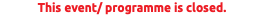 This event/ programme is closed.